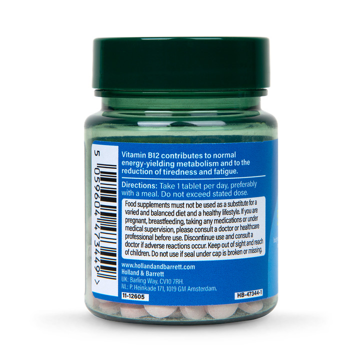 Holland & Barrett Vitamin B12 + Cyanacobalamin 500ug 120 Tablets